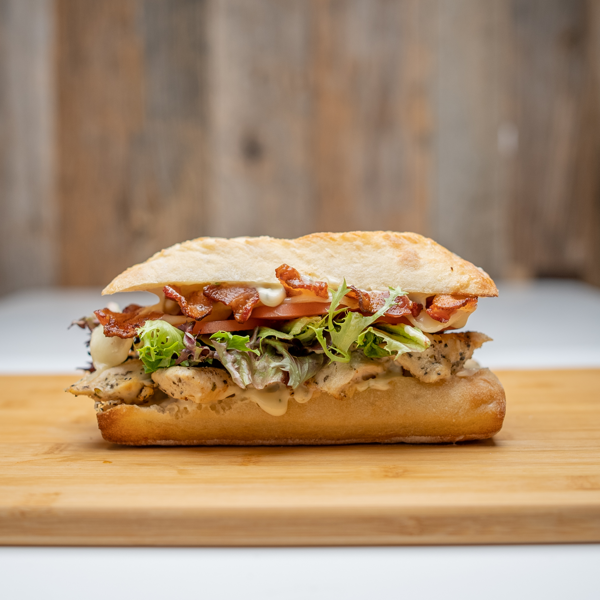 Club Sandwich - Halal grilled chicken on a toasted ciabatta with n...